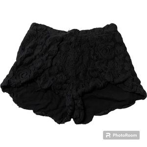 Urban outfitters black floral shorts